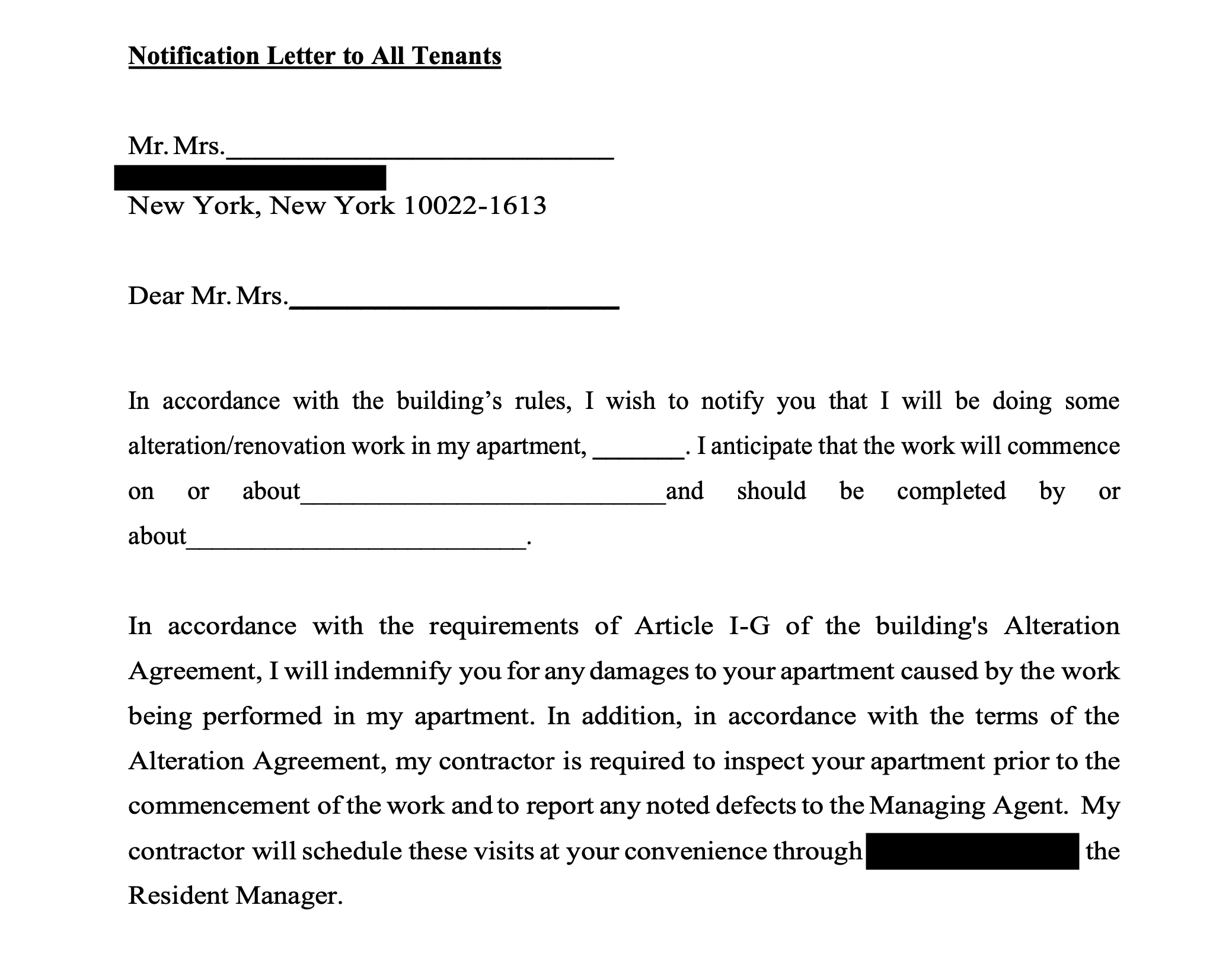 How To Write A Renovation Letter To Your NYC Neighbors how-to-write-a-renovation-letter-to-your-nyc-neighbors